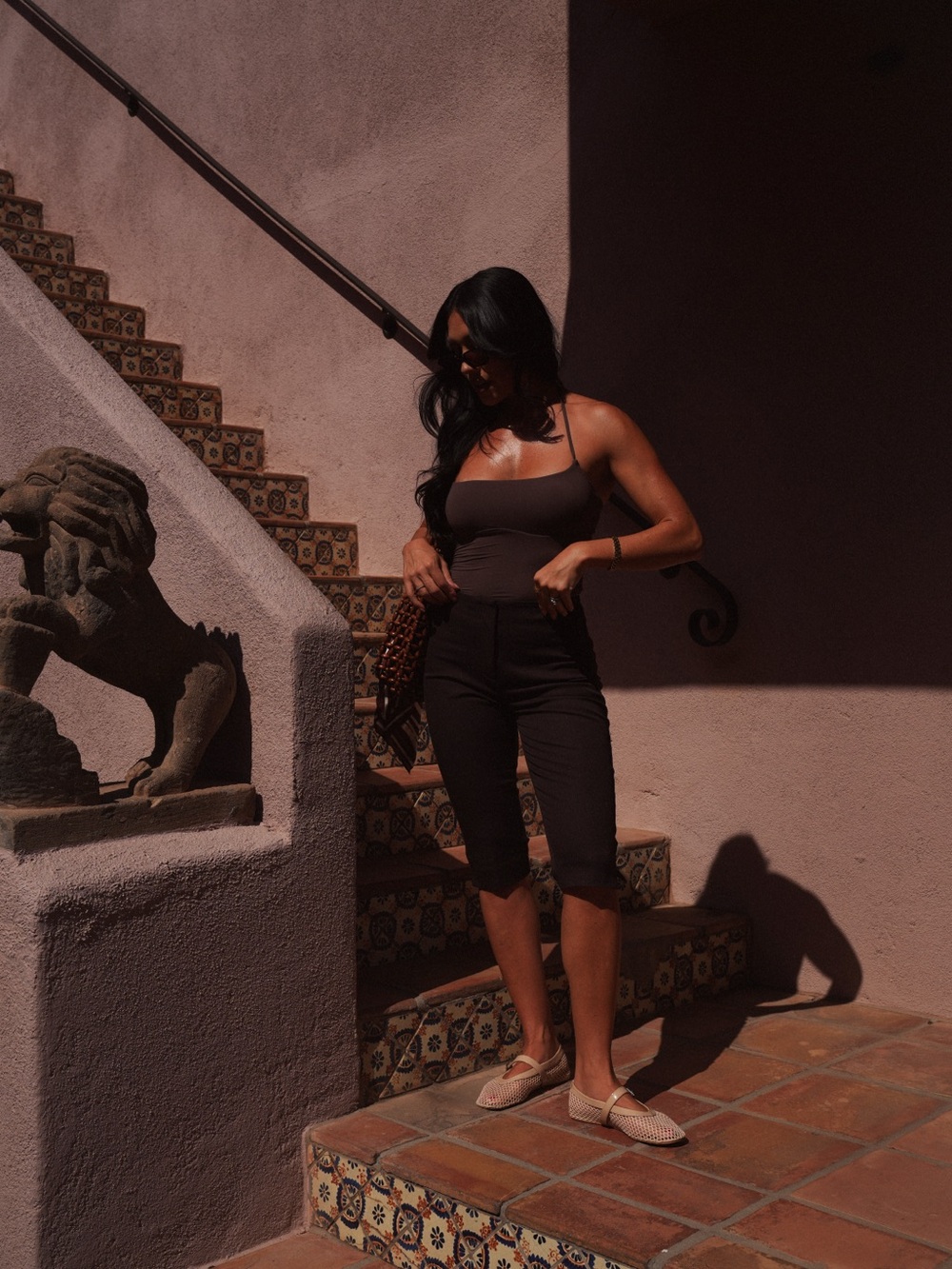 Abercrombie brown capri pants